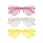 Heart Shaped Novelty Glasses, 3ct