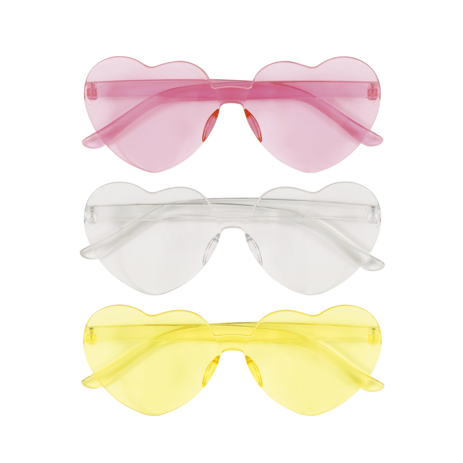 Heart Shaped Novelty Glasses, 3ct