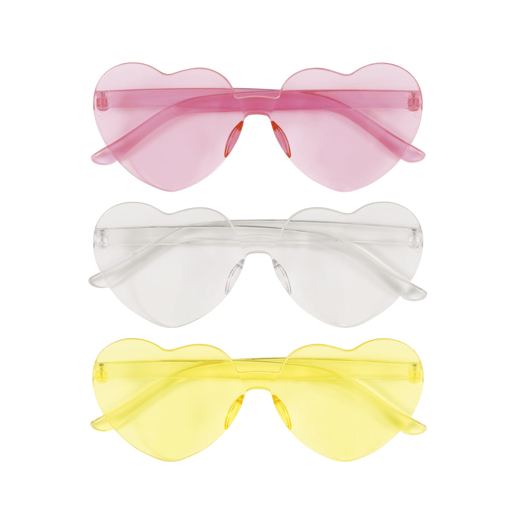 Heart Shaped Novelty Glasses, 3ct