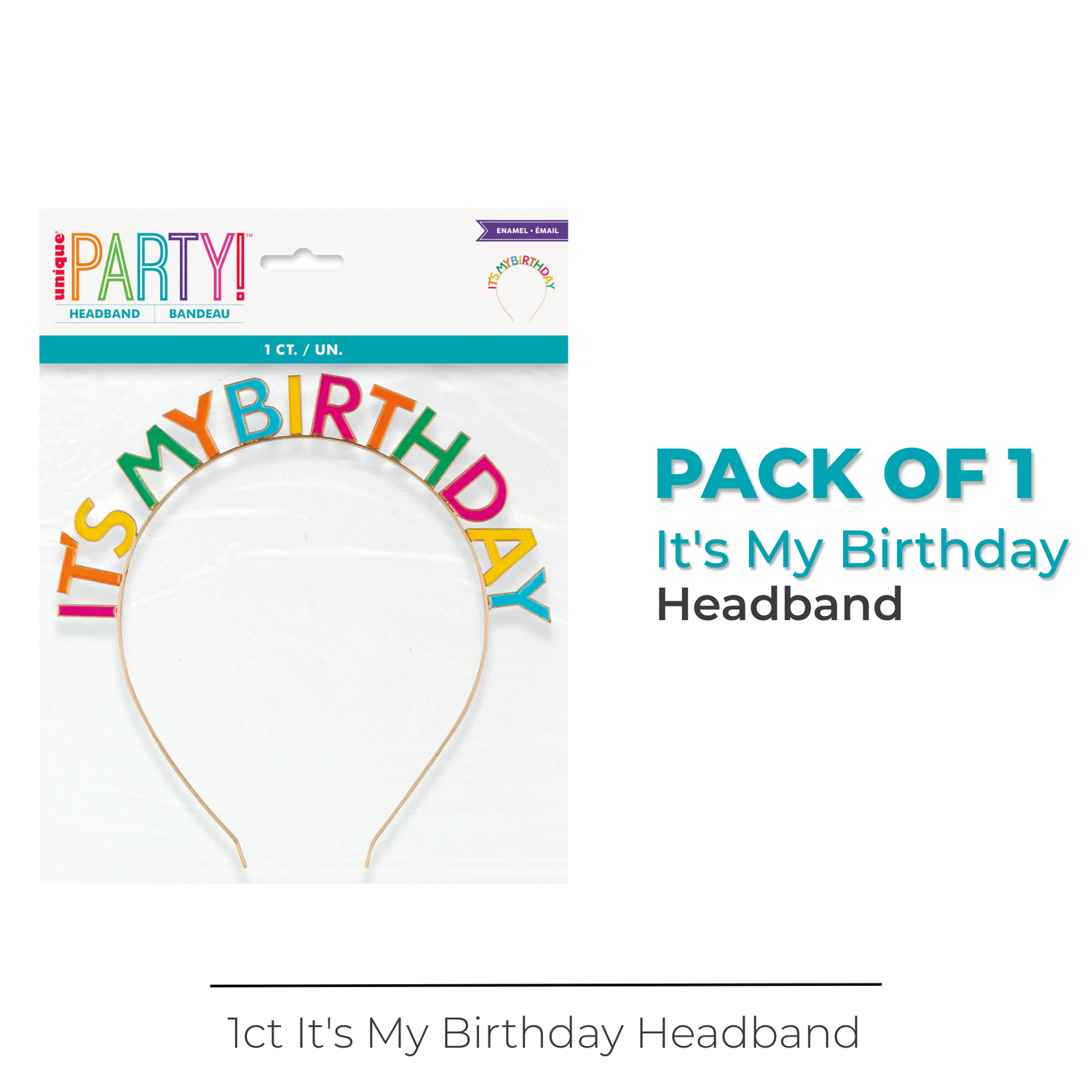 Enamel "It's My Birthday" Headband