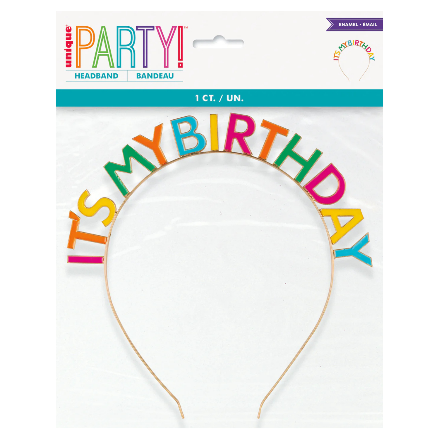 Enamel "It's My Birthday" Headband