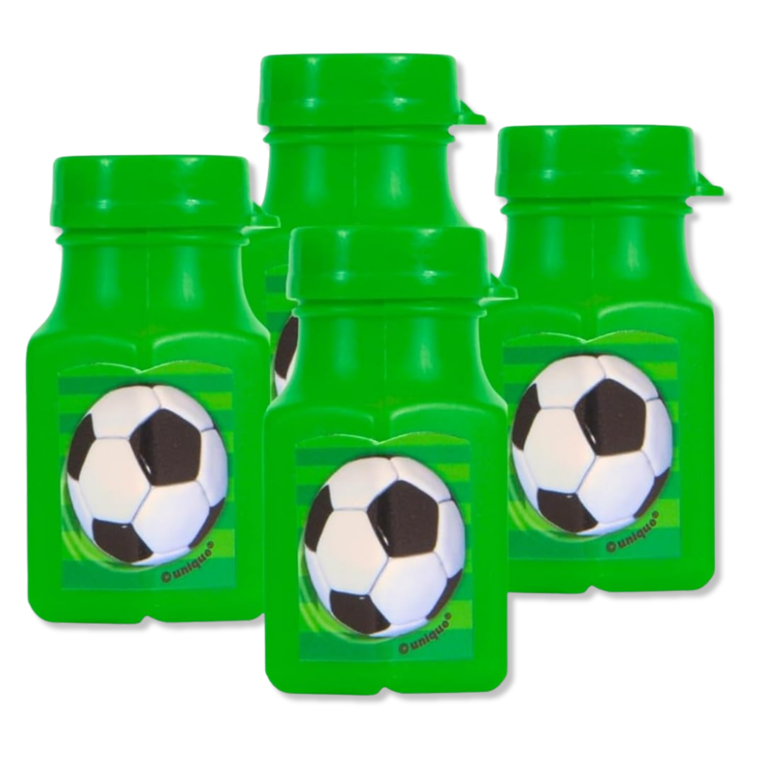 3D Soccer Mini Bubble Bottles, 4ct