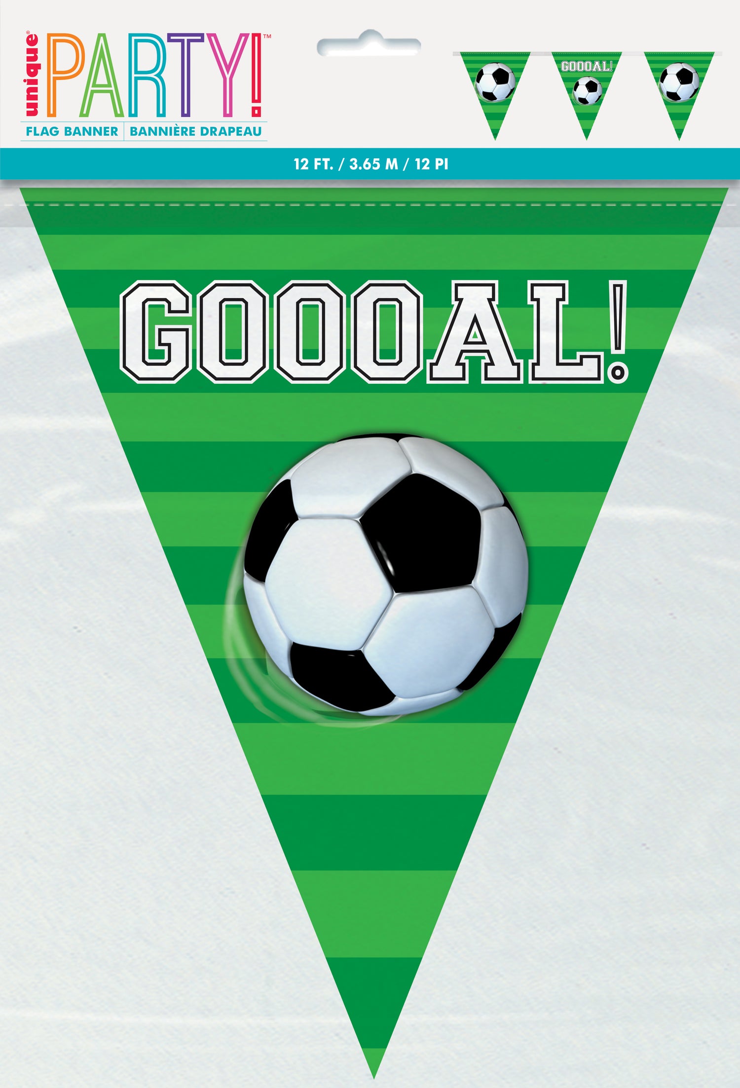 3D Soccer Plastic Flag Banner, 12 ft - Image 2