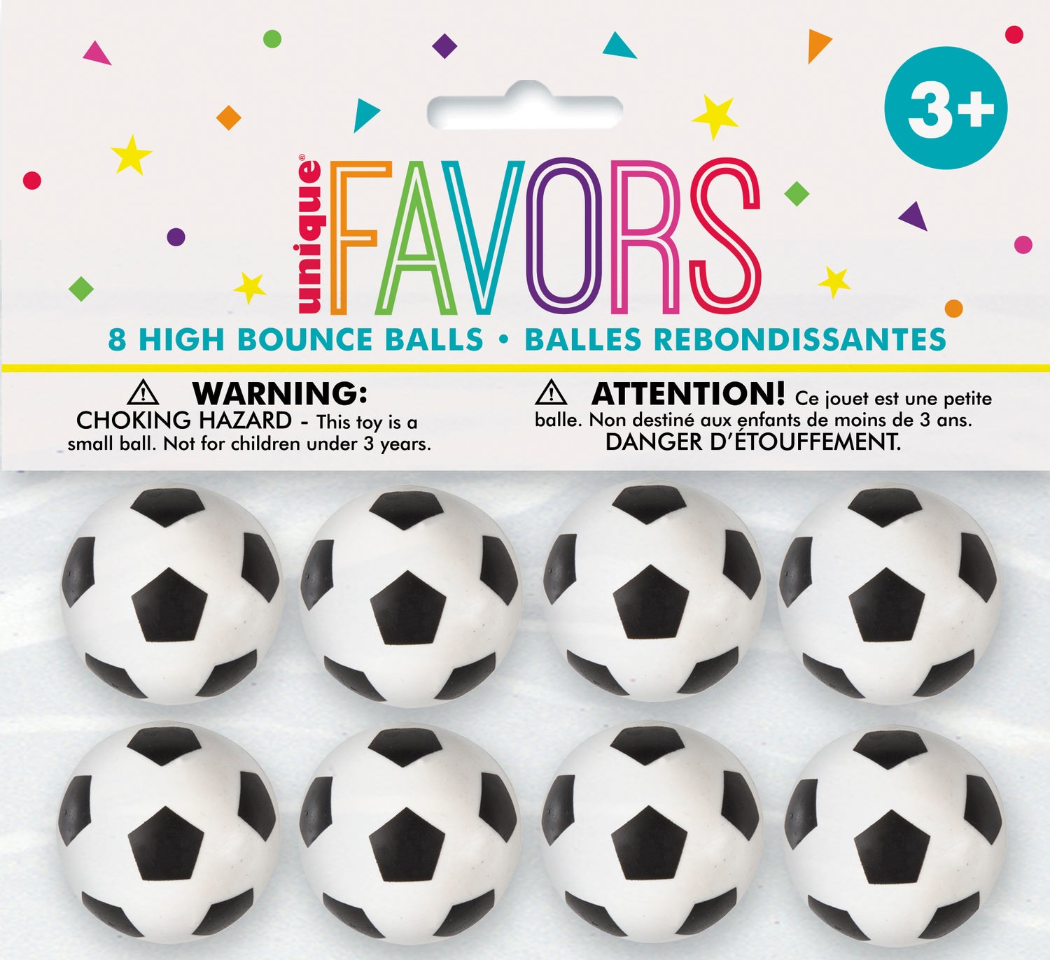 3D Soccer Bouncy Balls, 8ct - Image 2