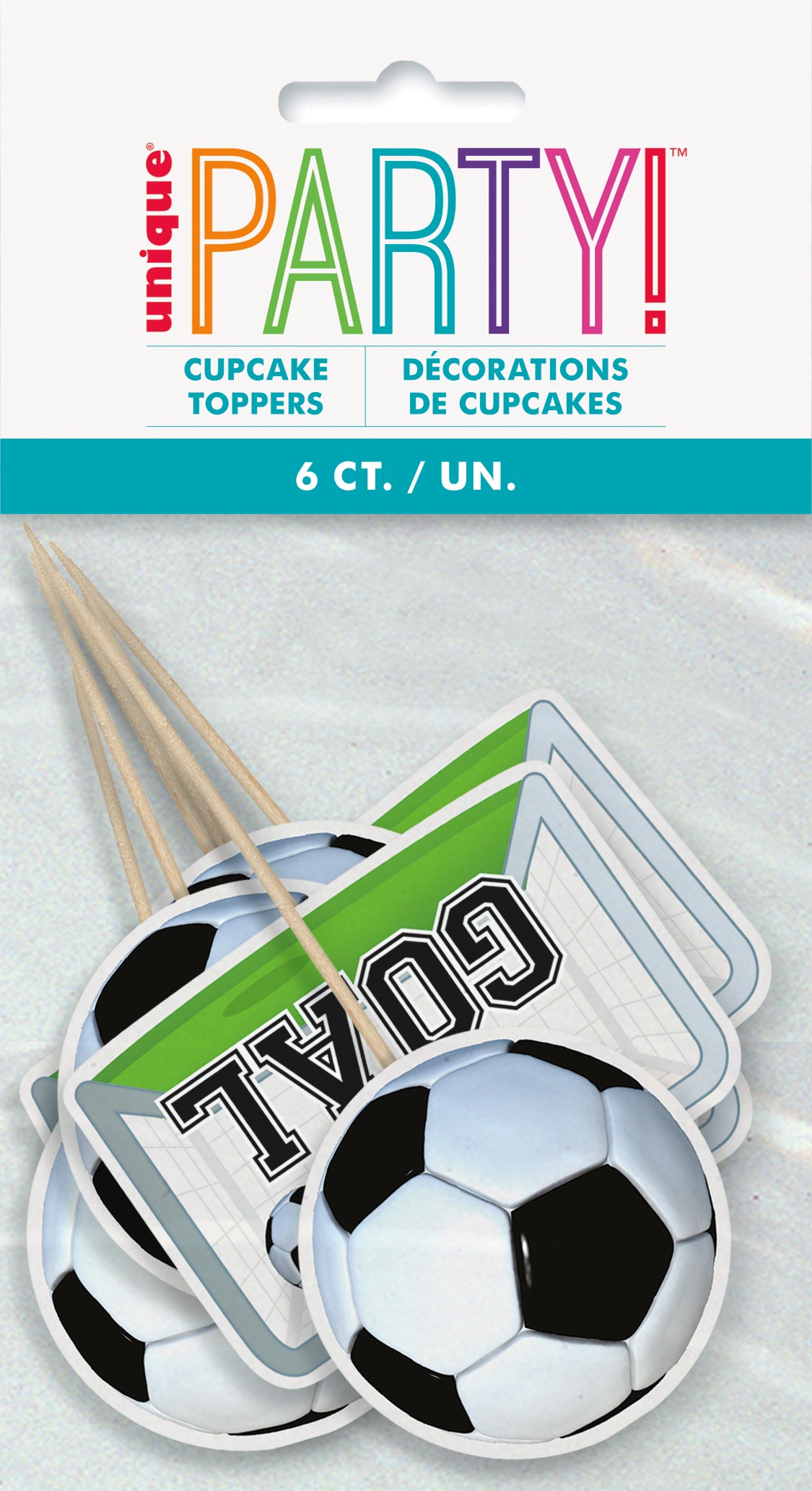 3D Soccer Cake Toppers, 6ct