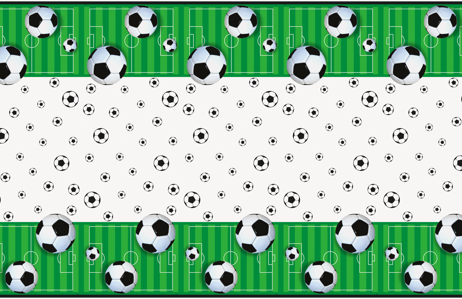 3D Soccer Rectangular Plastic Table Cover, 54" x 84" - Image 4