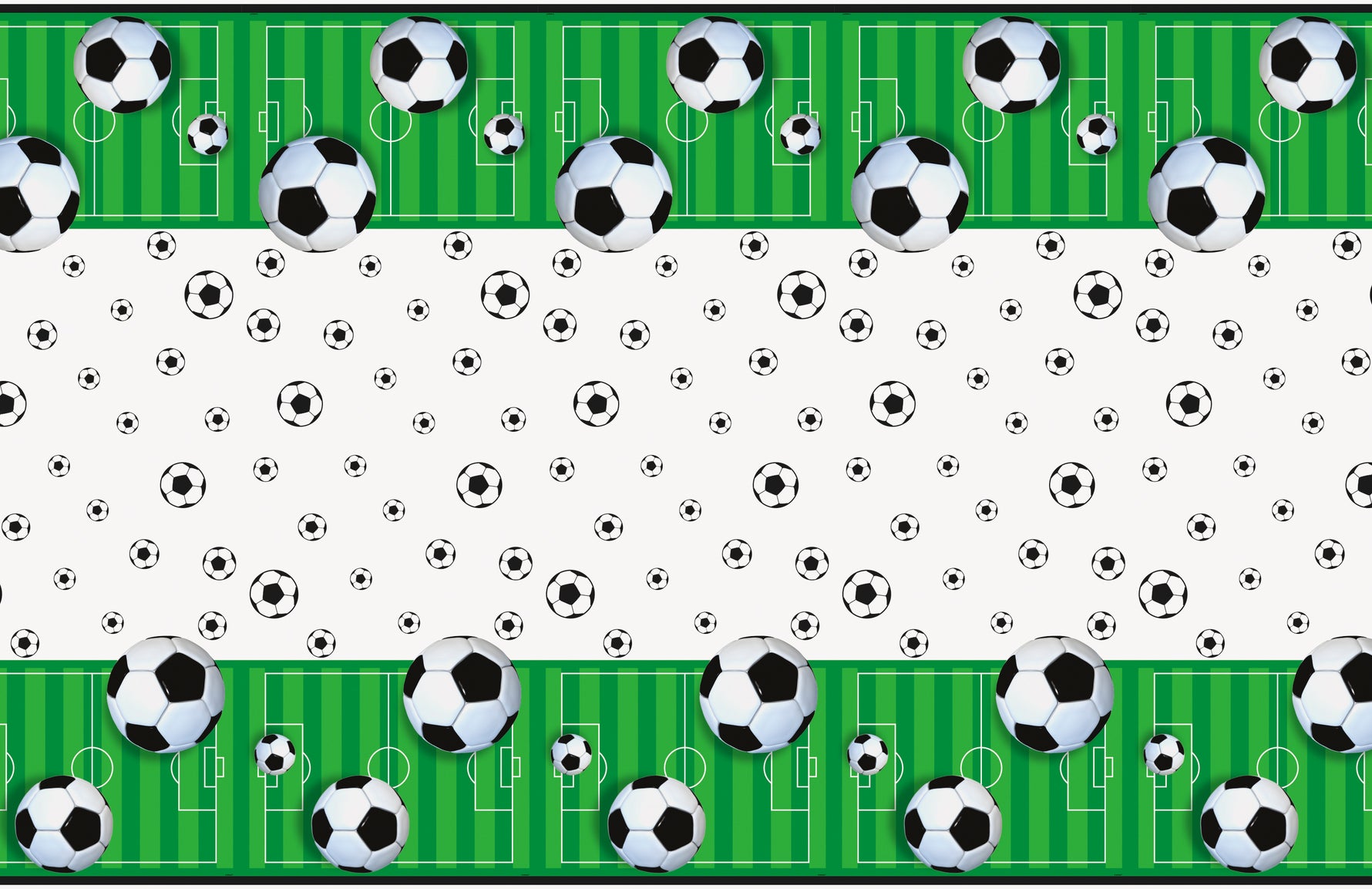 3D Soccer Rectangular Plastic Table Cover, 54" x 84" - Image 4