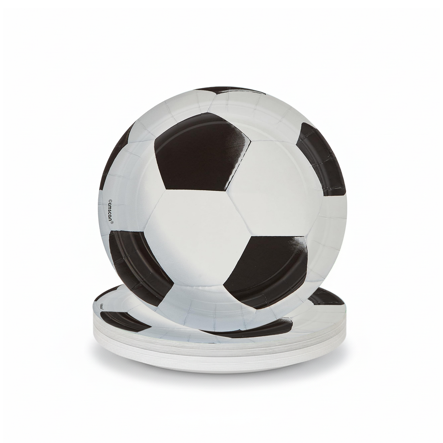 3D Soccer Round 7" Dessert Plates, 8ct