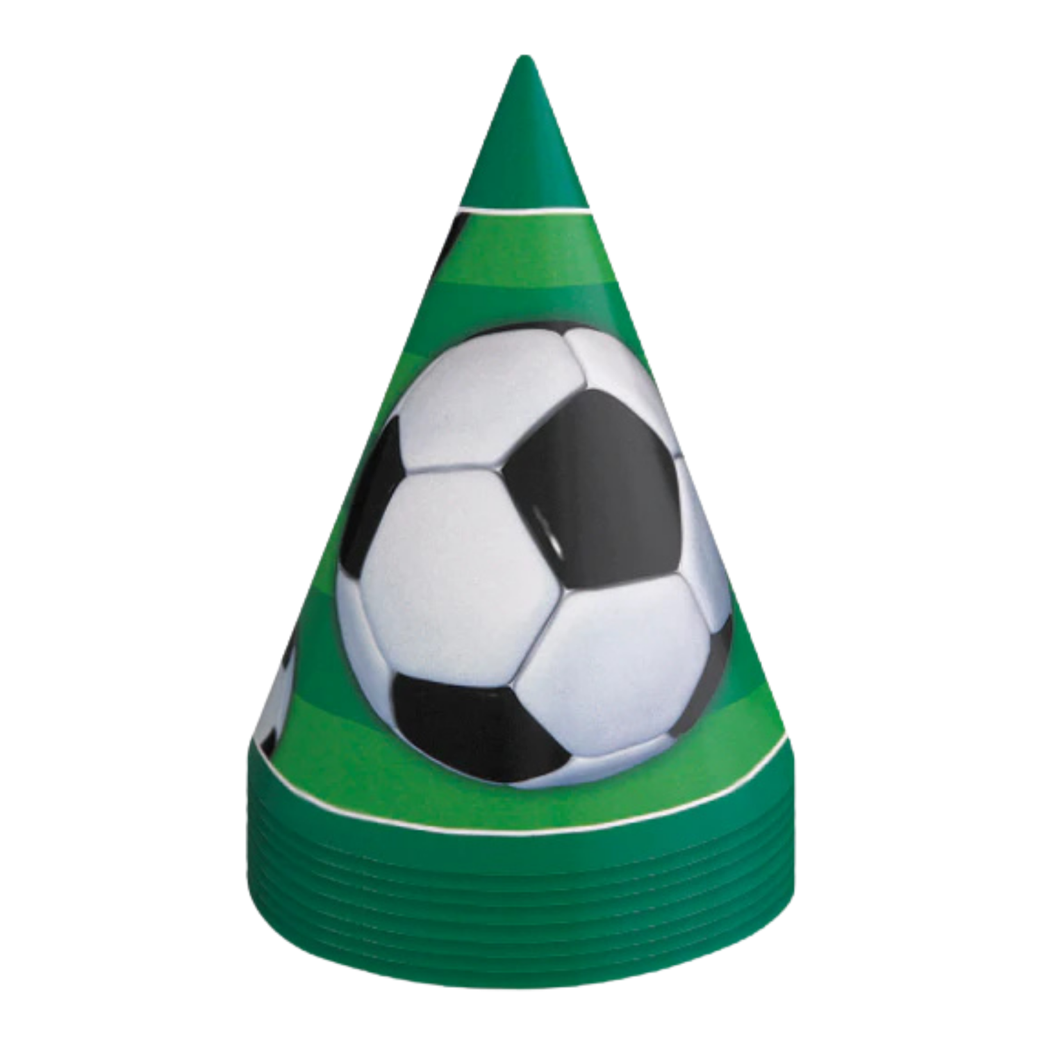 3D Soccer Party Hats, 8ct