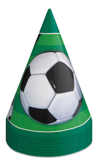 3D Soccer Party Hats, 8ct - Image 3