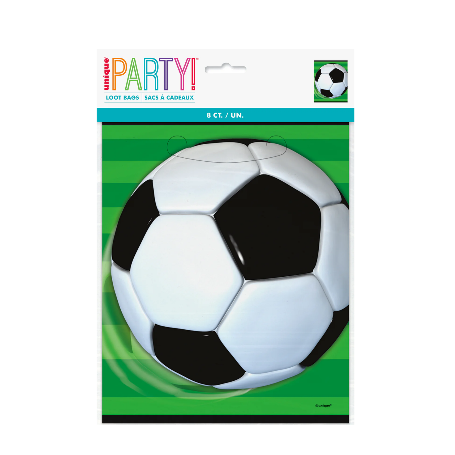 3D Soccer Loot Bags, 8ct