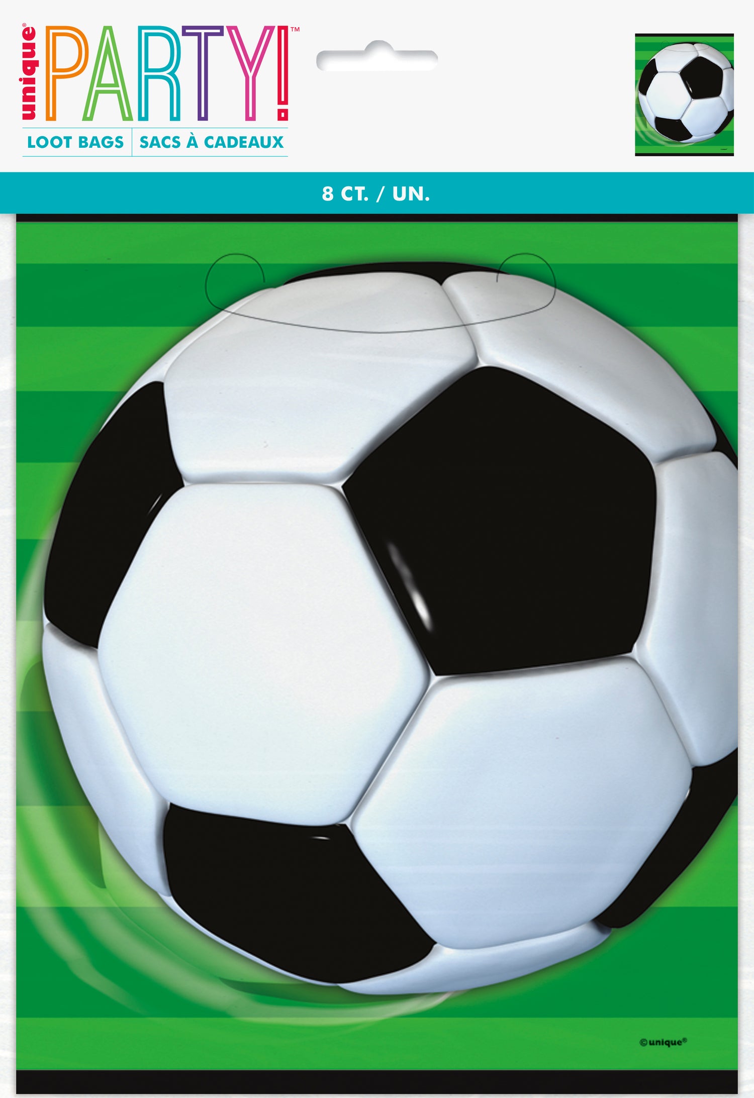 3D Soccer Loot Bags, 8ct - Image 2