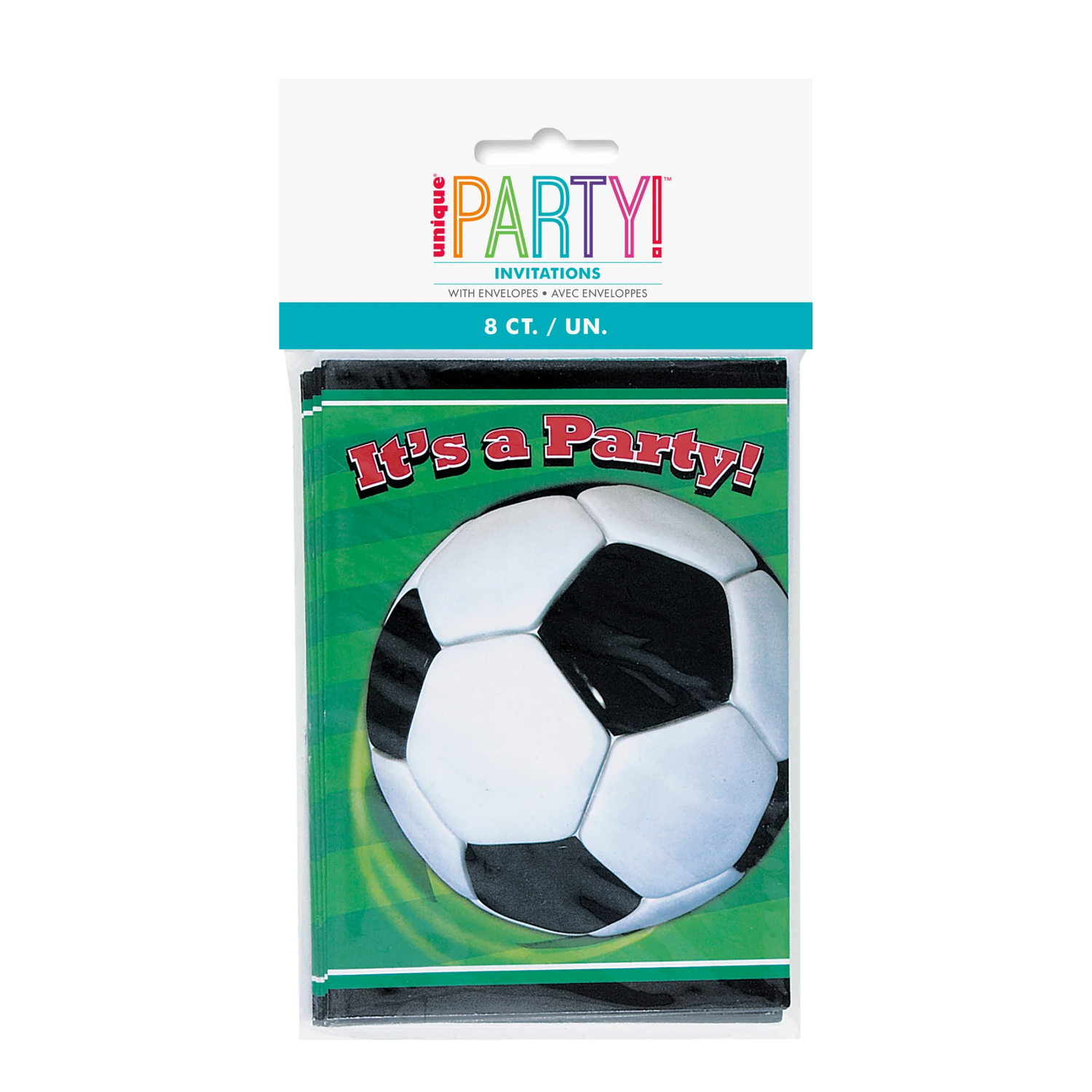 3D Soccer Invitations, 8ct