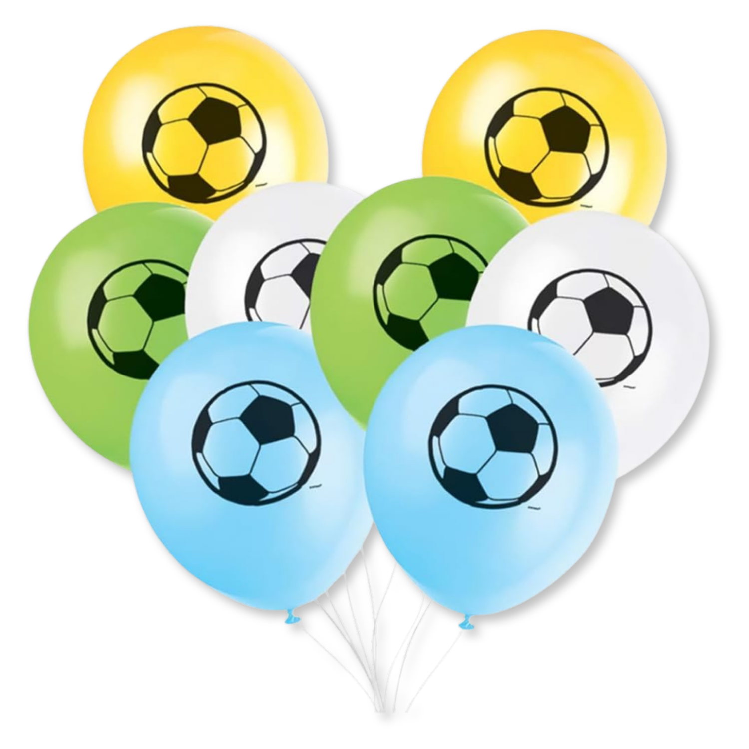 3D Soccer 12" Latex Balloons, 8ct
