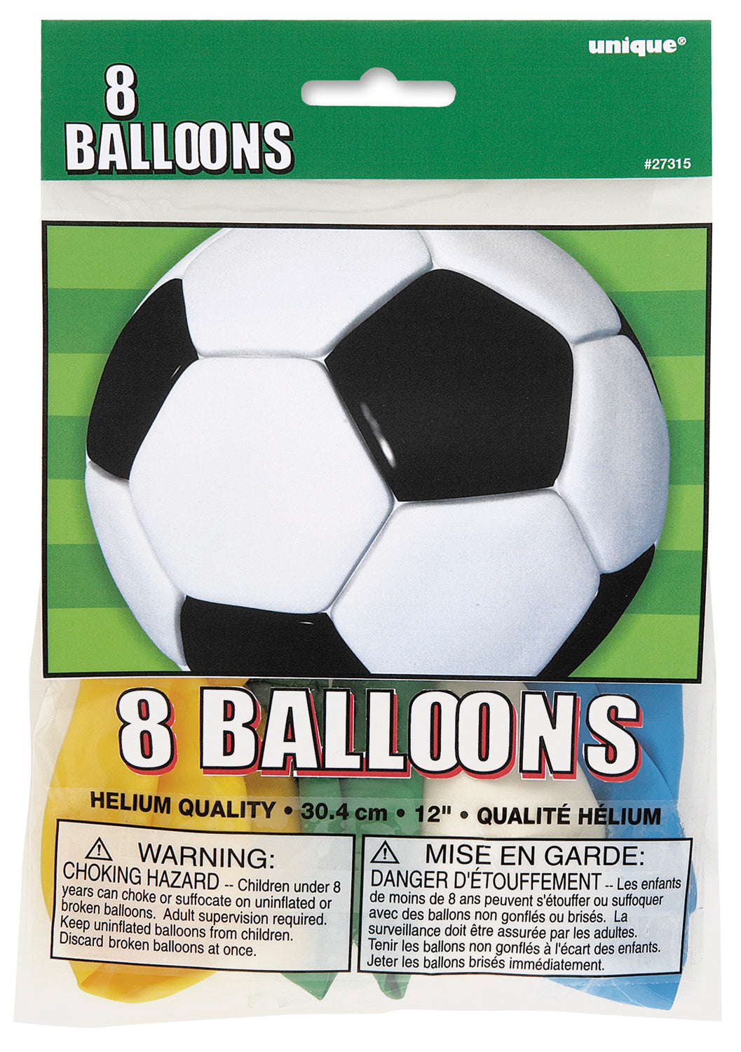 3D Soccer 12" Latex Balloons, 8ct - Image 2