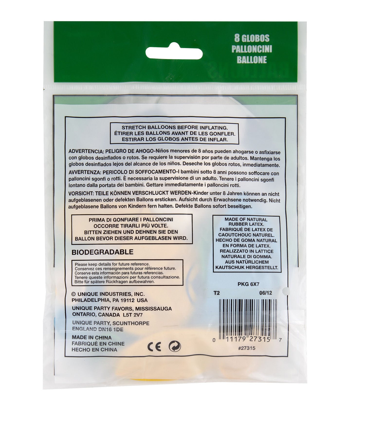 3D Soccer 12" Latex Balloons, 8ct