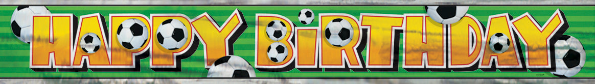 Foil 3D Soccer Banner, 12 ft