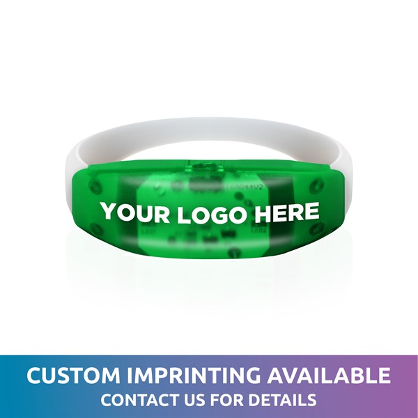 LED Sound-Activated Green Stretchy Bracelet