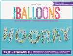 Hooray Clear Confetti Filled Letter Balloon Banner Kit