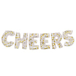Cheers Clear Confetti Filled Letter Balloon Banner Kit
