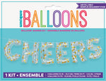Cheers Clear Confetti Filled Letter Balloon Banner Kit - Image 2