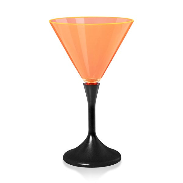 LED Neon Orange 7 oz. Martini Glass