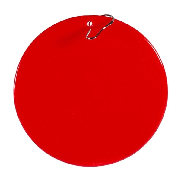 Red Plastic 2 1/2" Medallion