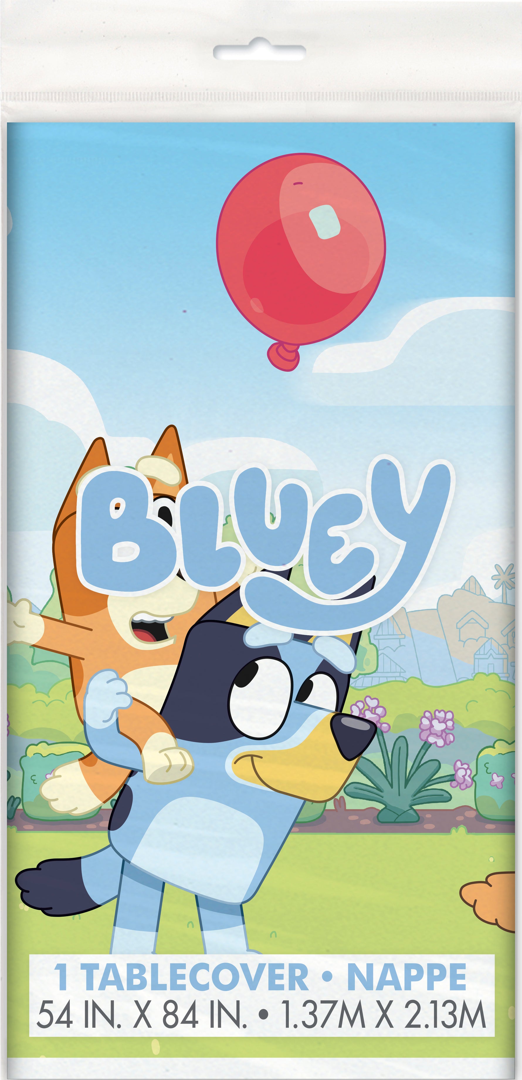 Bluey Rectangular Plastic Table Cover, 54" x 84"