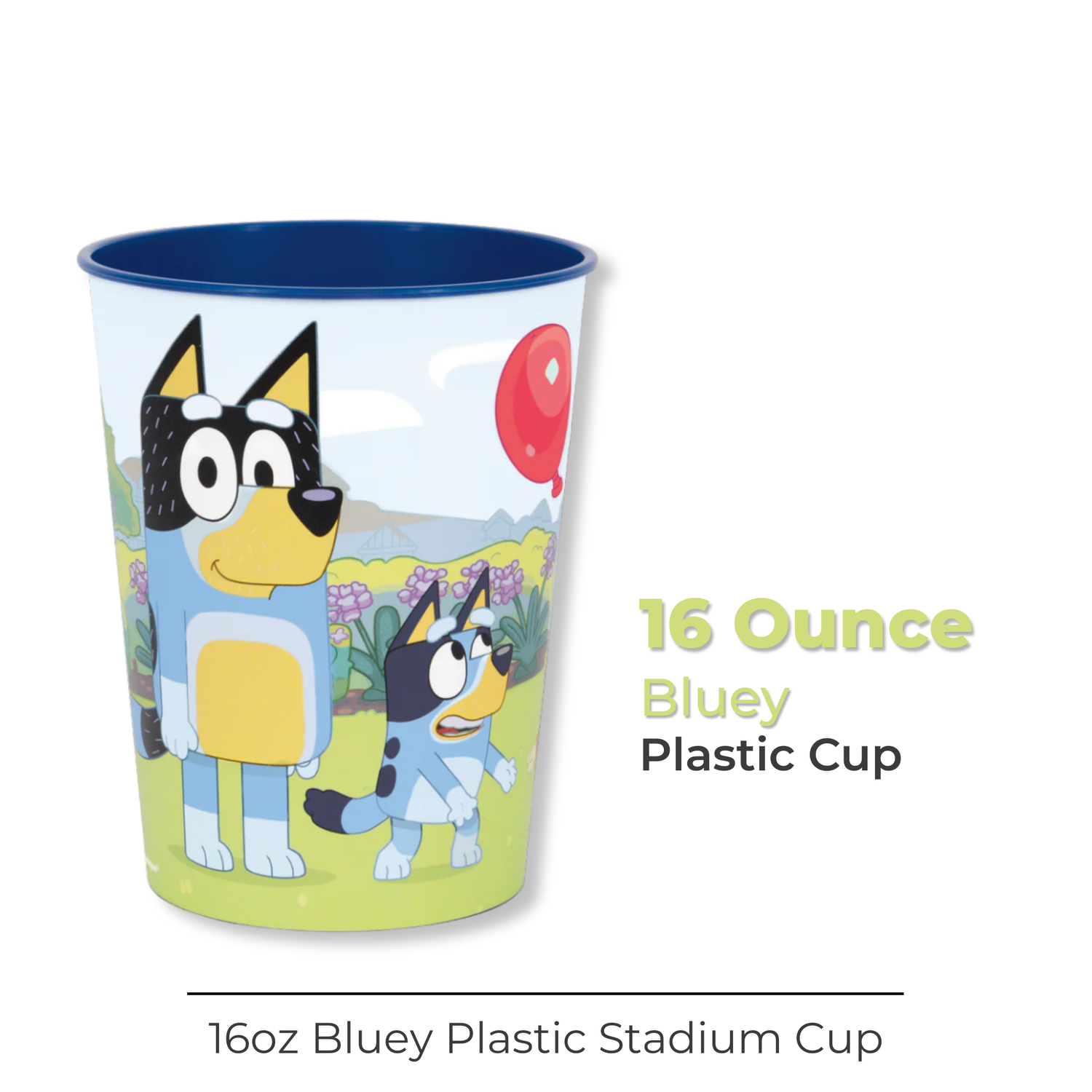 Bluey 16oz Plastic Stadium Cup