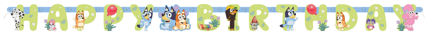 Bluey "Happy Birthday" Jointed Banner, 6 ft