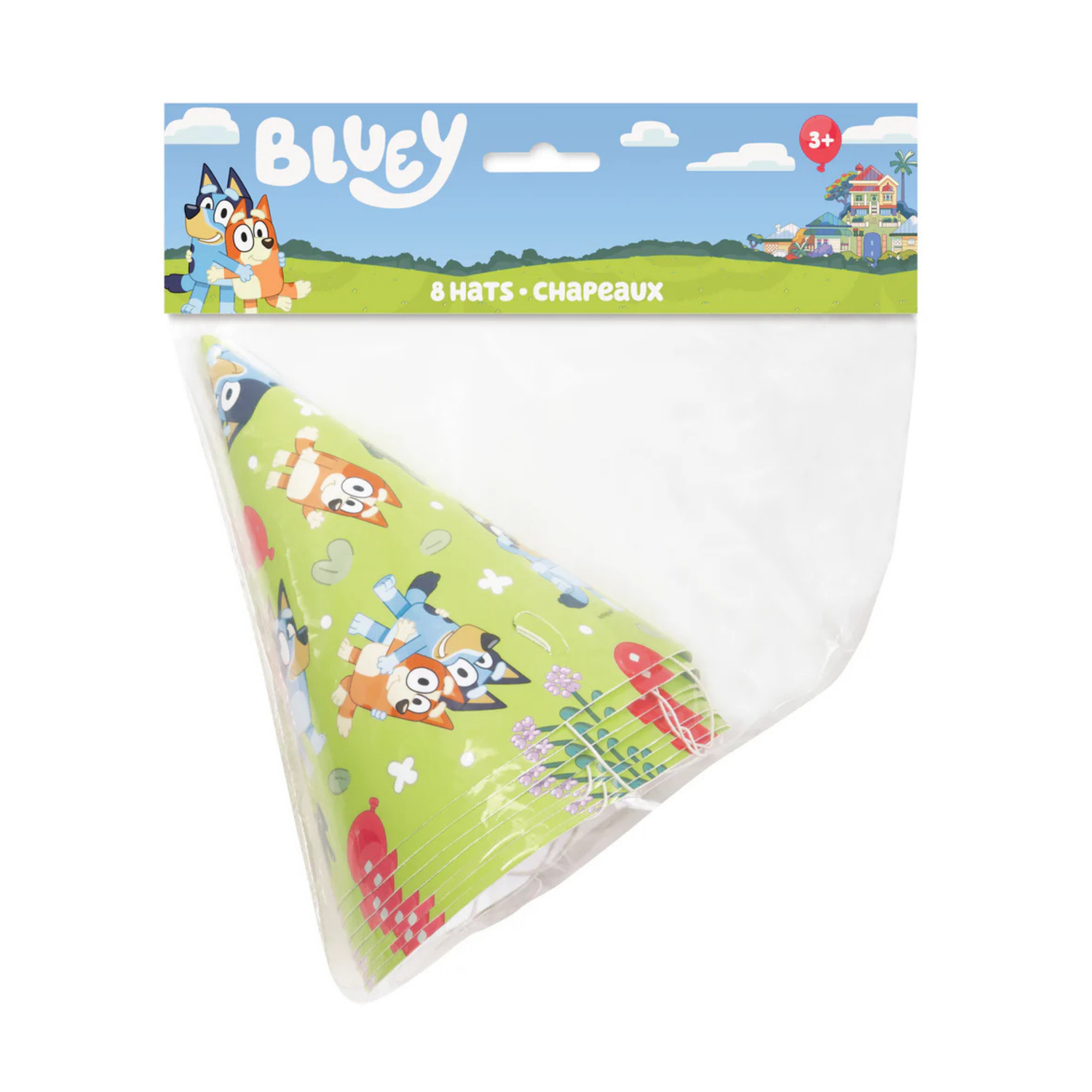 Bluey Party Hats, 8ct