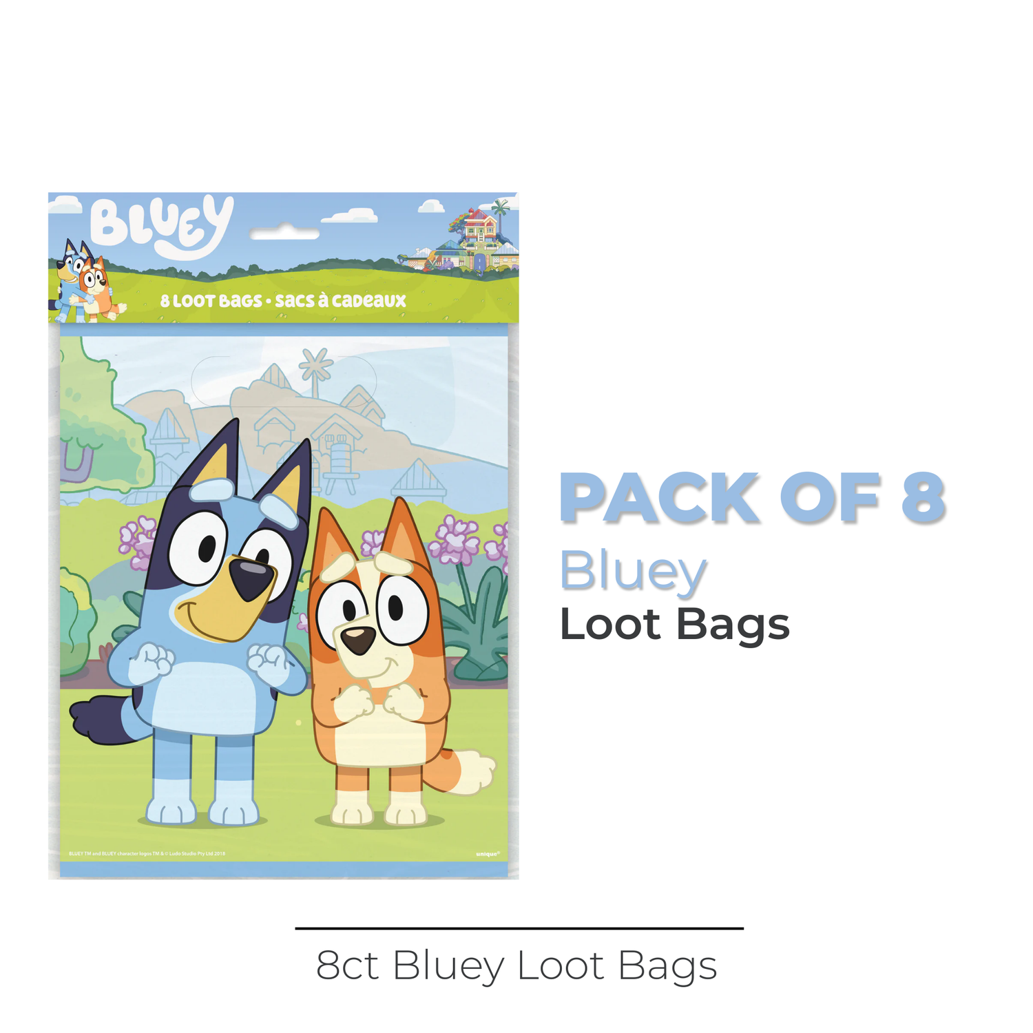 Bluey Loot Bags, 8ct