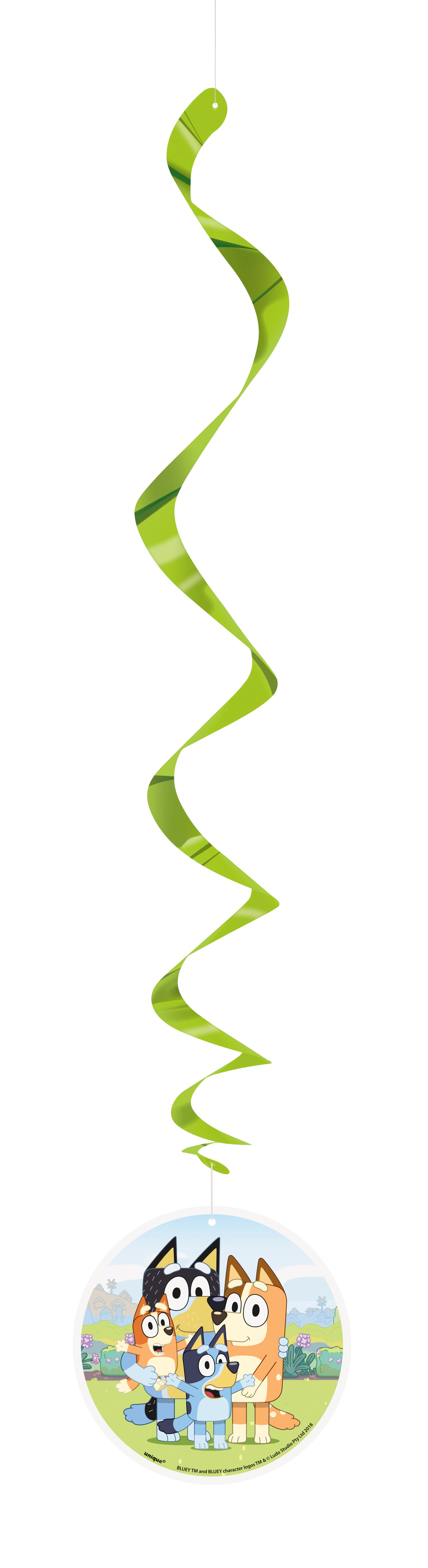 Bluey 26" Hanging Swirl Decorations, 3ct - Image 3