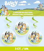 Bluey 26" Hanging Swirl Decorations, 3ct