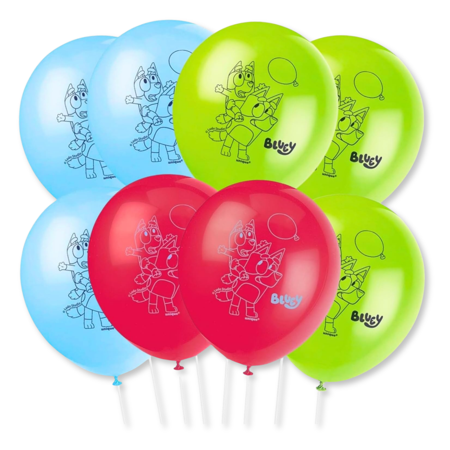 Bluey 12" Latex Balloons, 8ct