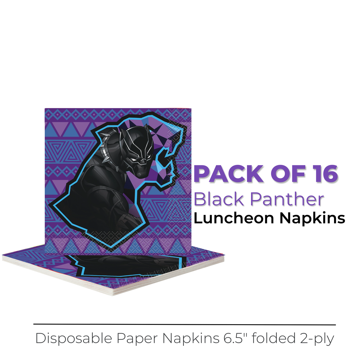 Black Panther Luncheon Napkins, 16ct