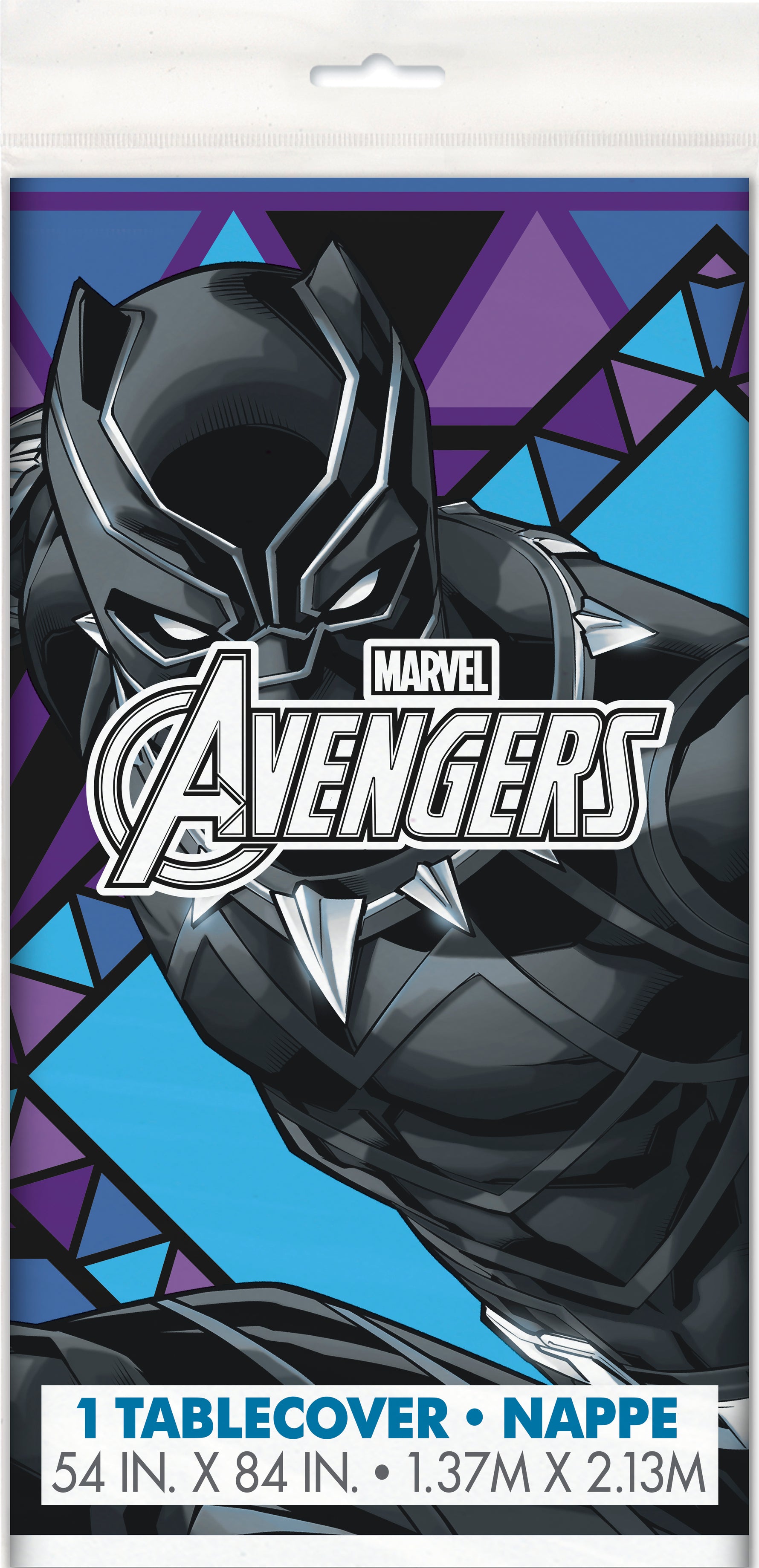Black Panther Rectangular Plastic Table Cover, 54" x 84"