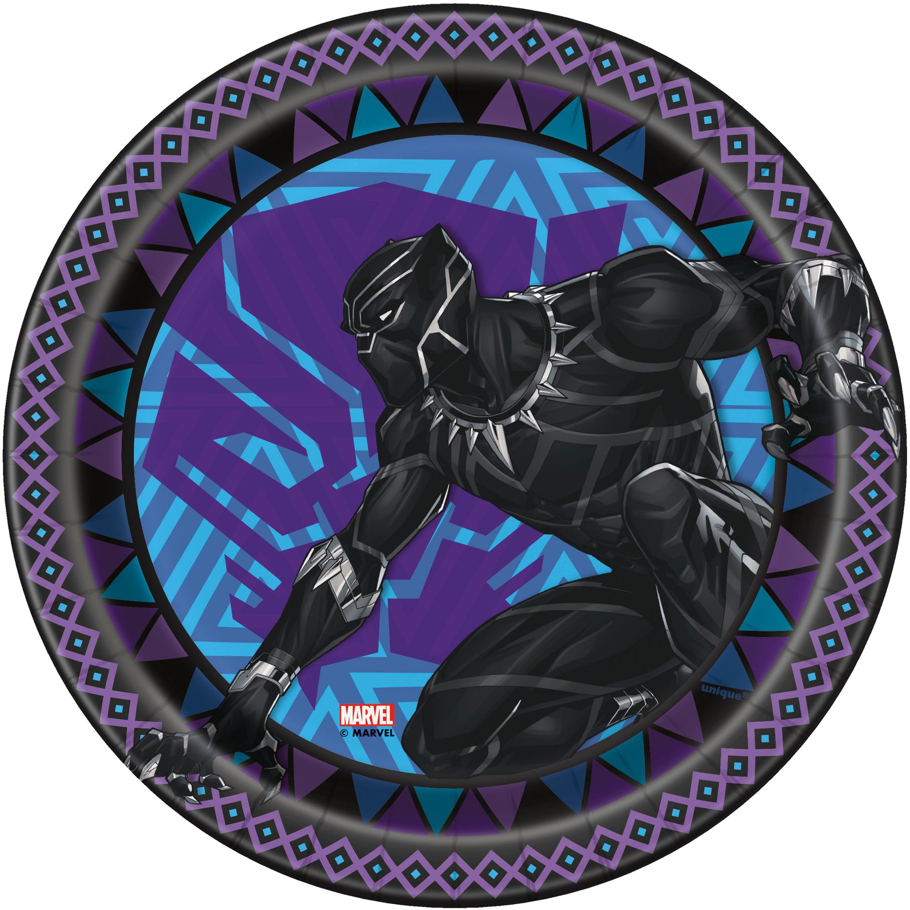 Black Panther Round 7" Dessert Plates, 8ct