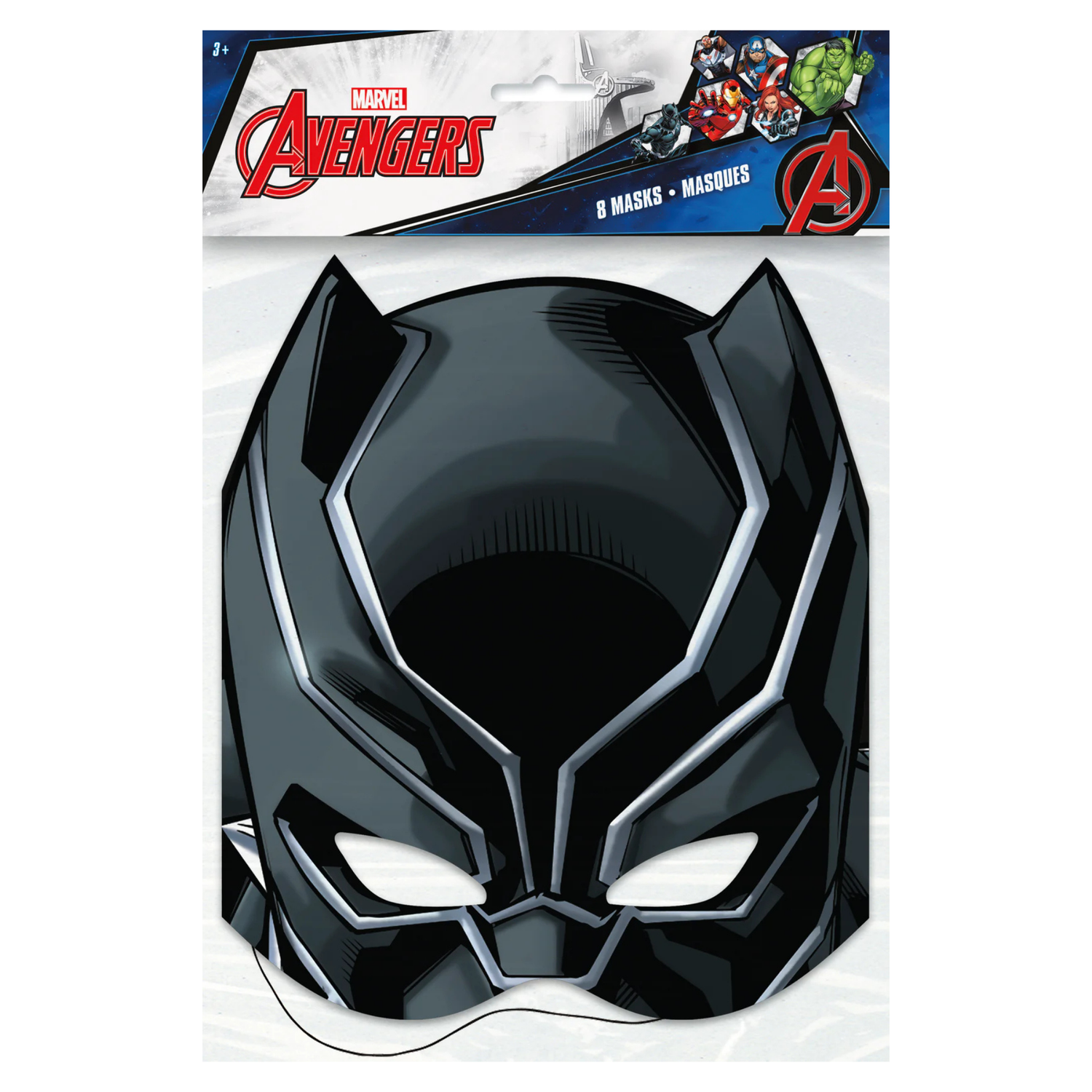 Black Panther Party Masks, 8ct
