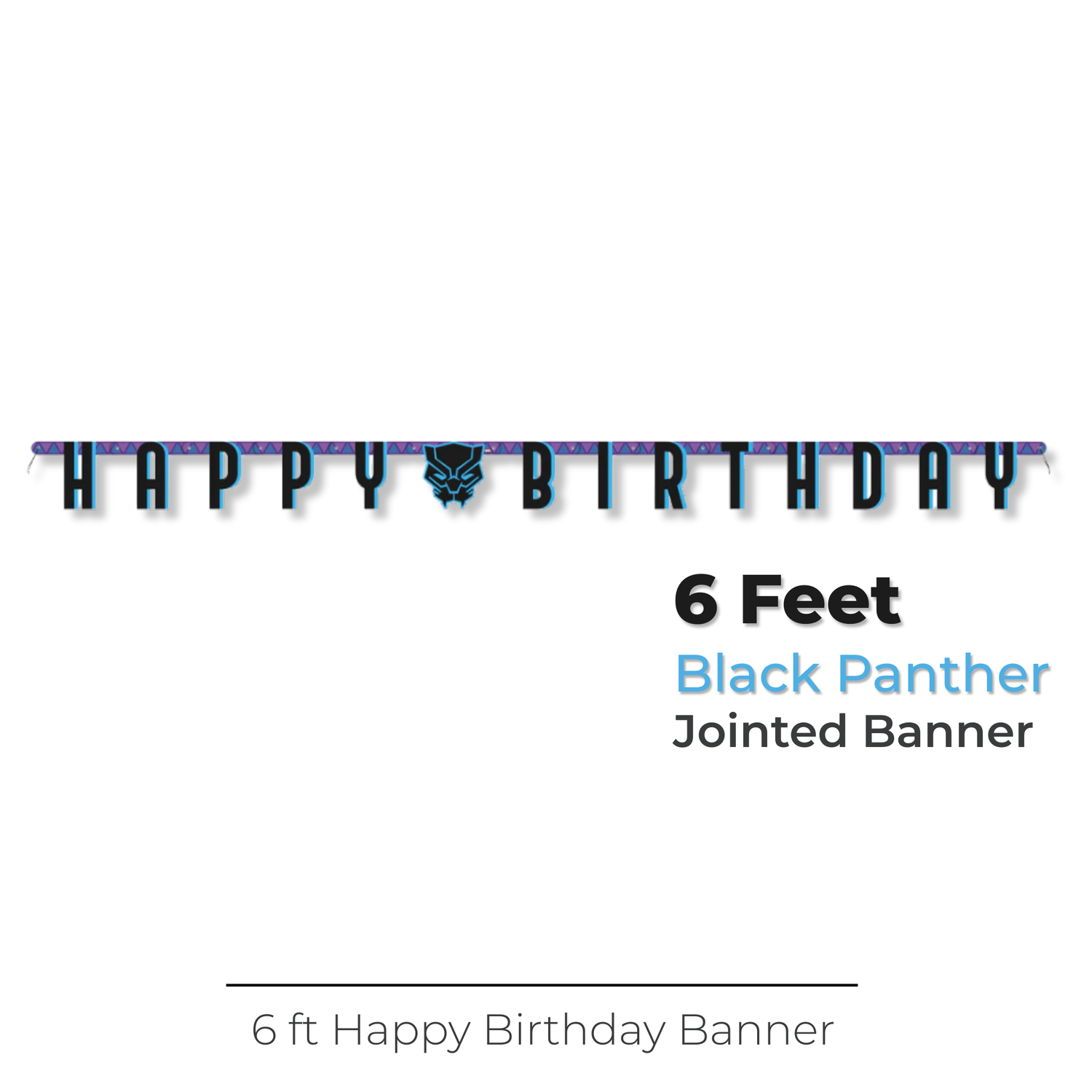 Black Panther Jointed Banner, 6 ft