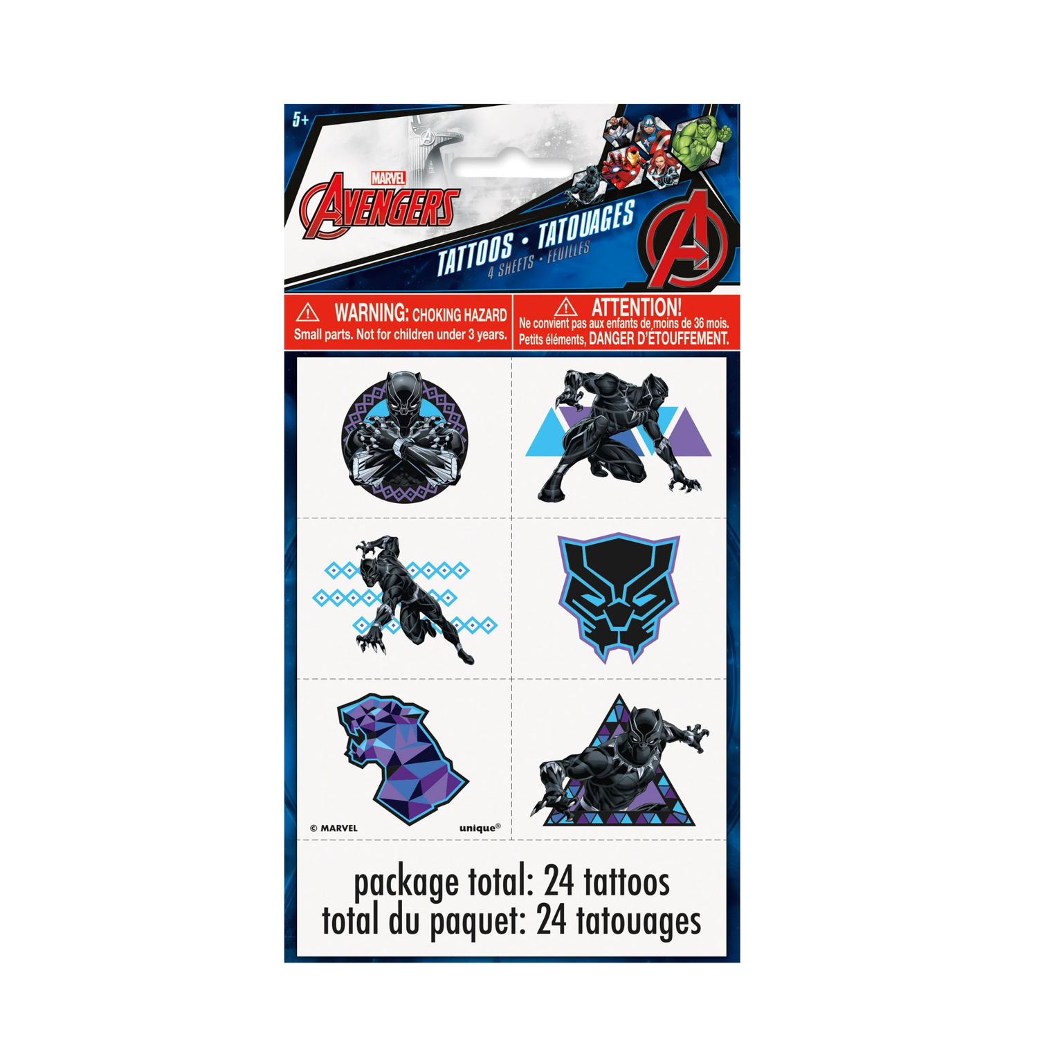 Black Panther Tattoos, 24ct