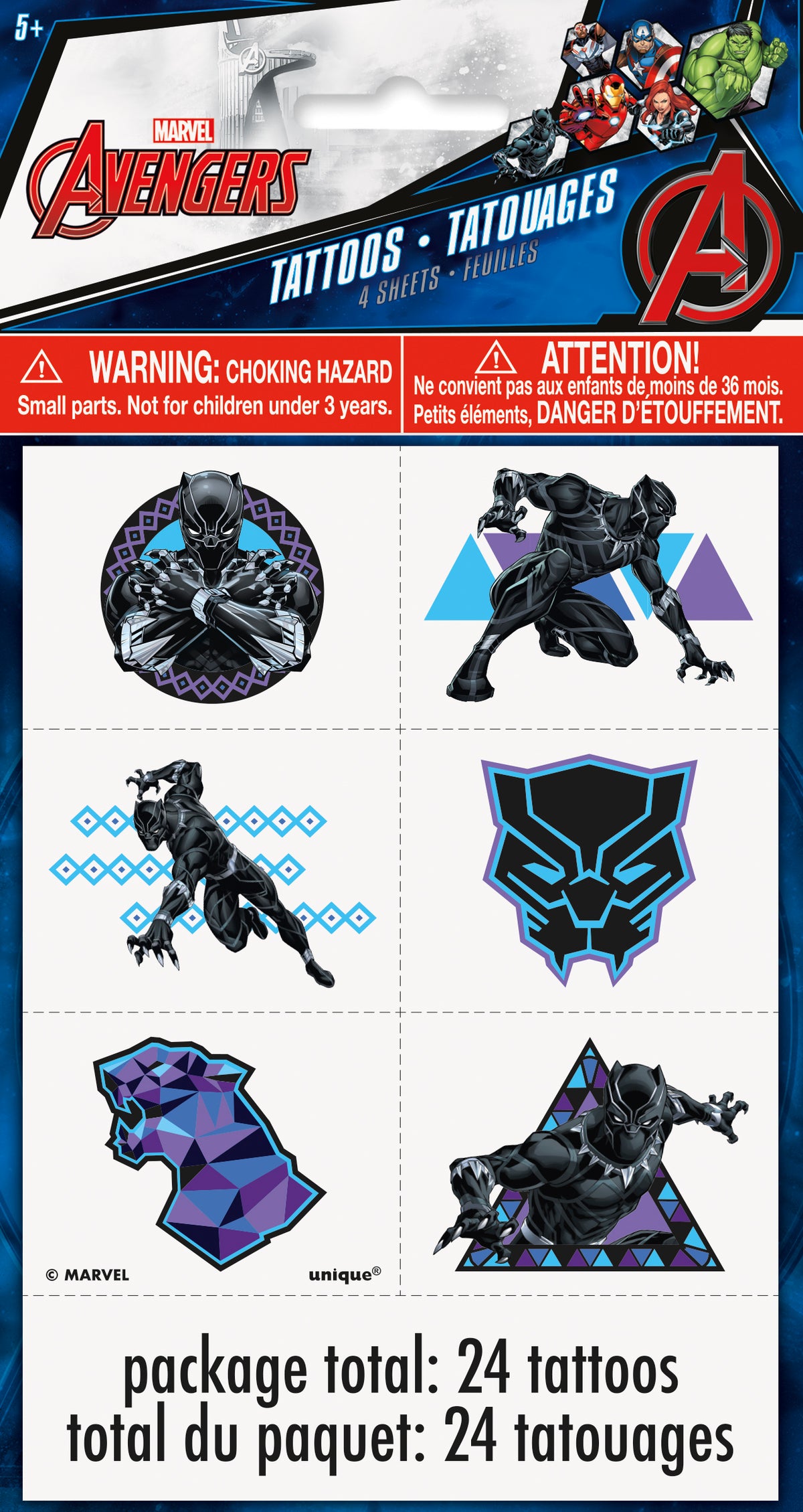 Black Panther Tattoos, 24ct - Image 2