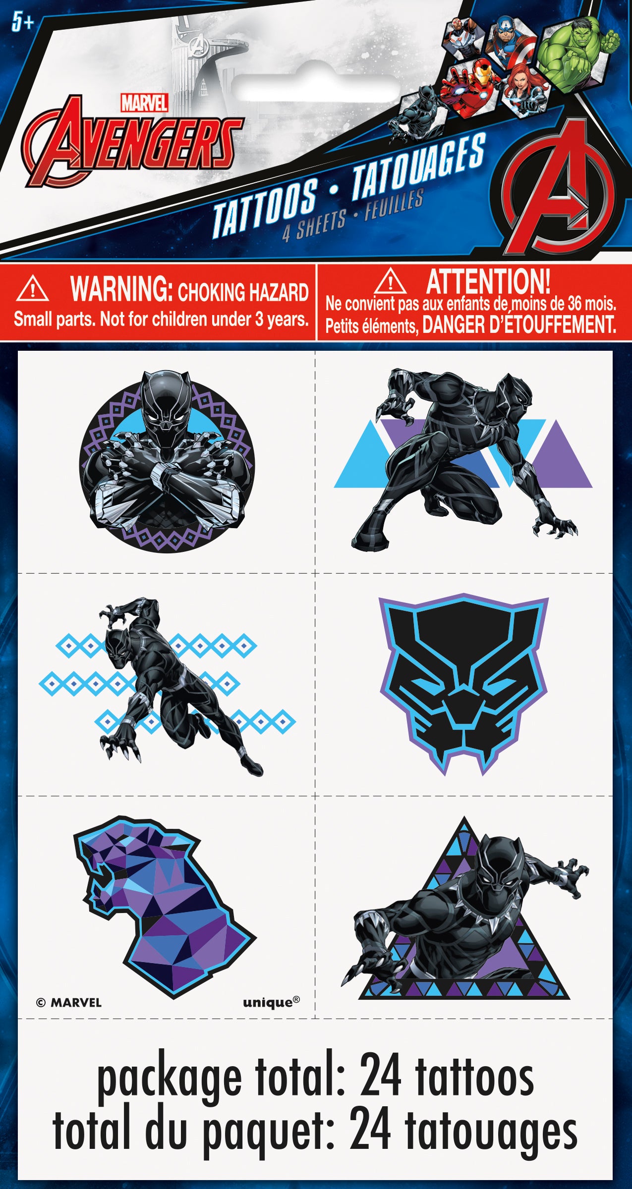 Black Panther Tattoos, 24ct - Image 2