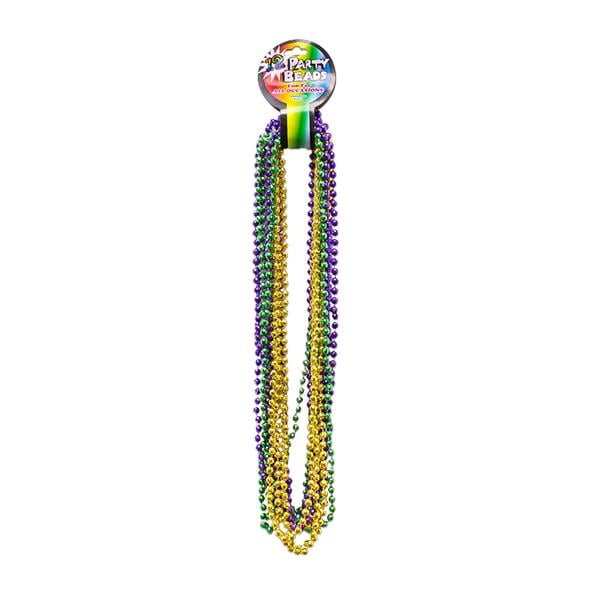 Mardi Gras 7mm Bead 33" Necklaces