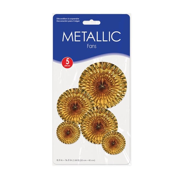 Gold Metallic Fans