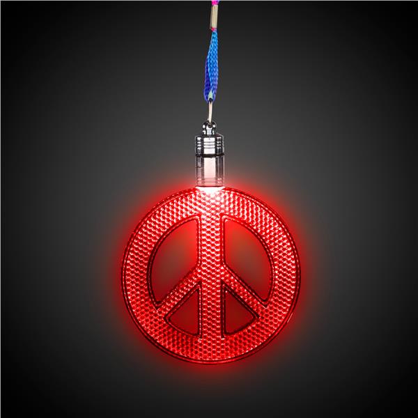 LED Peace Sign Necklaces