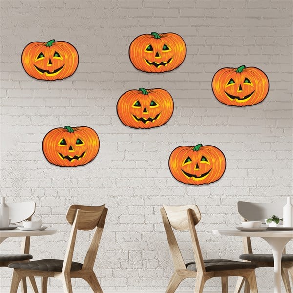 Orange Decorative Party Jack-O-Lantern Cutouts