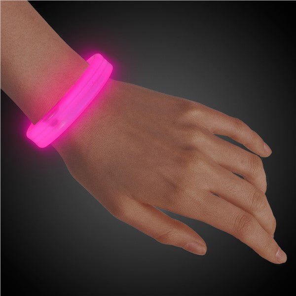 Pink Triple Wide 9" Glow Bracelets