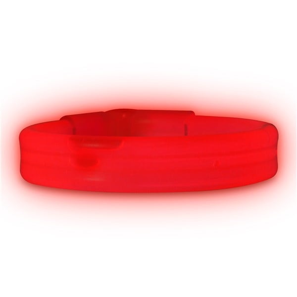 Red Triple Wide 9" Glow Bracelets