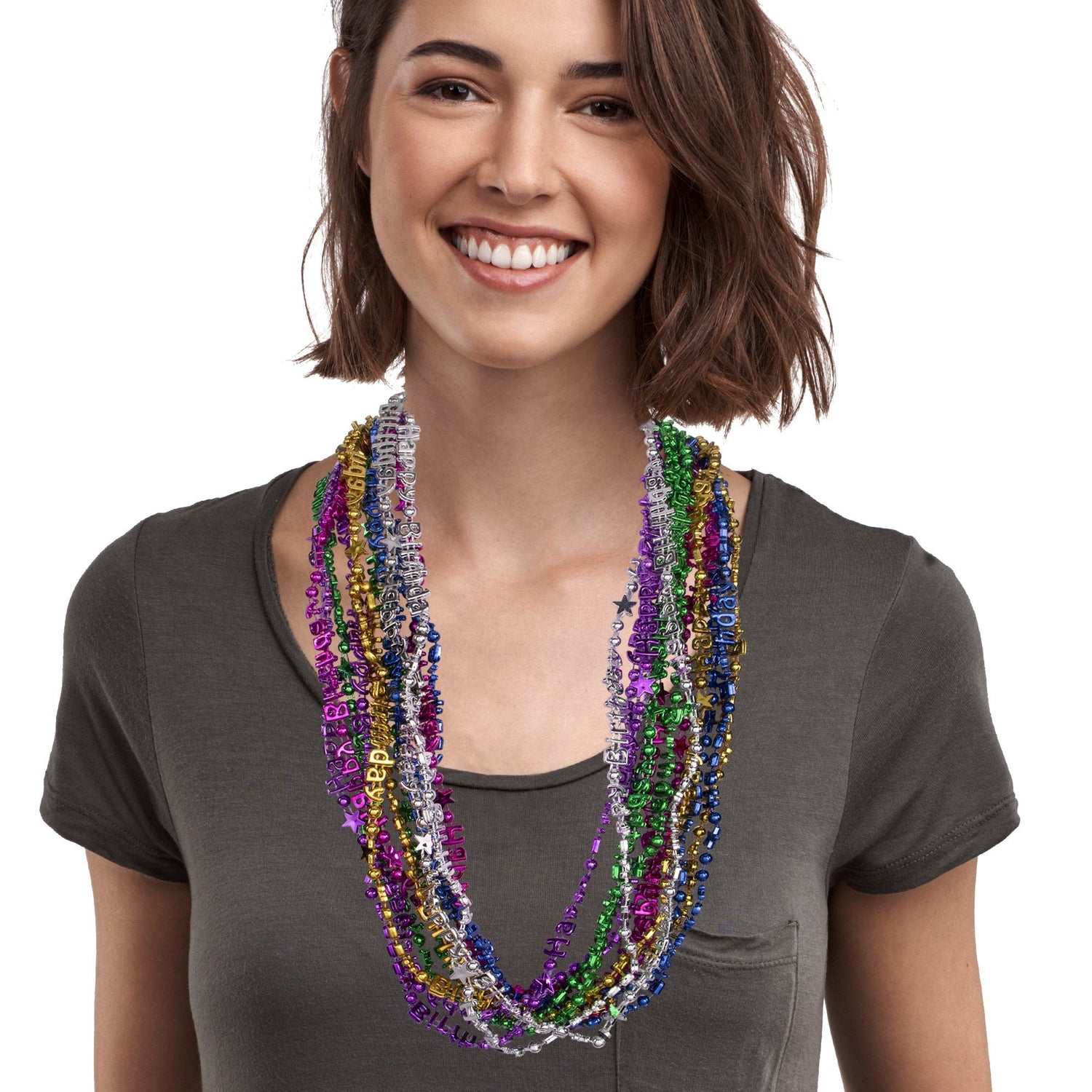 Happy Birthday Bead Necklaces